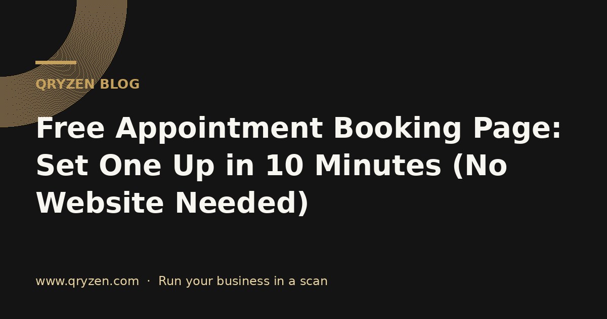 Free Appointment Booking Page: Set One Up in 10 Minutes (No Website Needed)